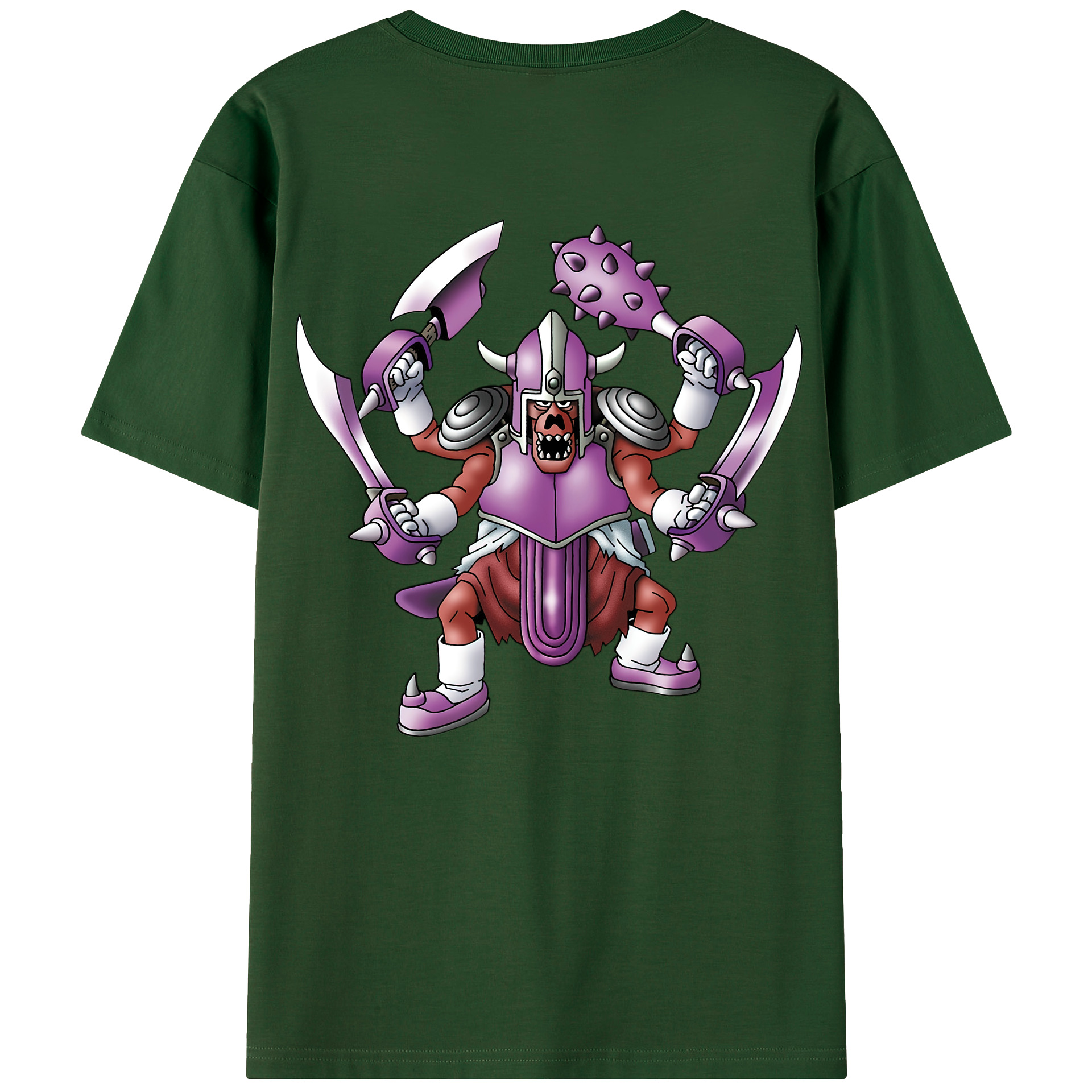 （画像用） ドラゴンクエスト Doragon Kuesuto Dragon Quest 綿100％半袖Tシャツ（背面プリント）